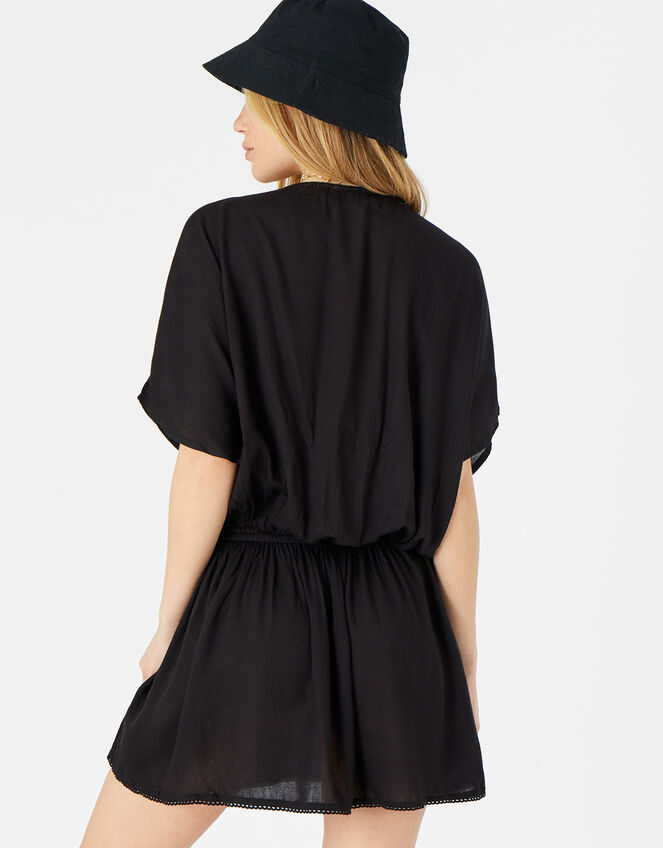 Kerina Cutwork Embroidered Kaftan, Black (BLACK), large