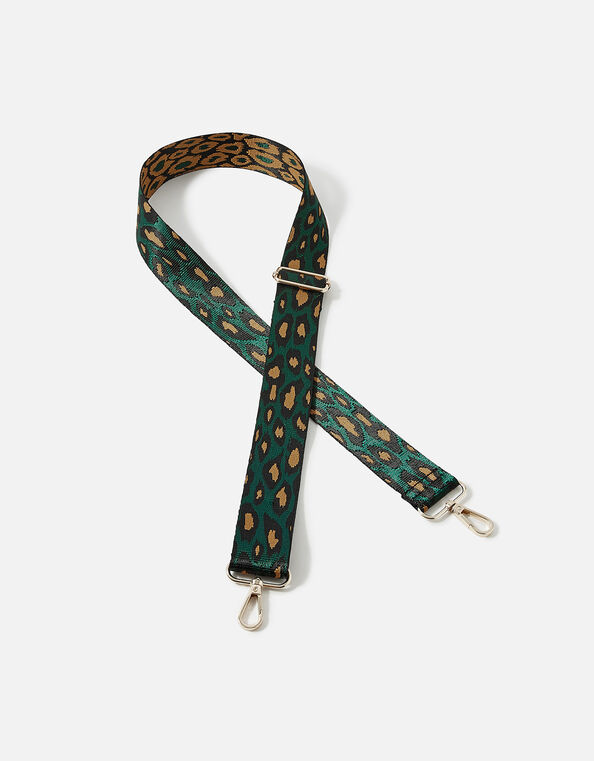 Leopard Webbing Bag Strap, , large