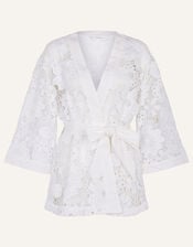 Lace Flower Cover Up, White (WHITE), large