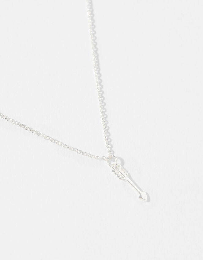 Sterling Silver Arrow Necklace, , large