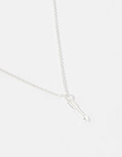 Sterling Silver Arrow Necklace, , large