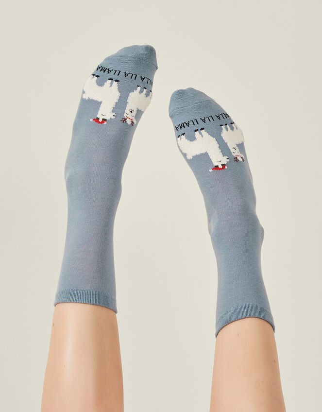 Christmas Llama Socks, , large