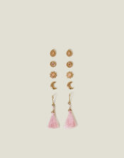 5-Pack Tassel Stud Earrings, , large