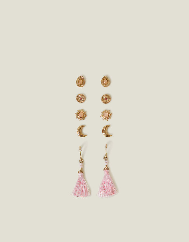 5-Pack Tassel Stud Earrings, , large