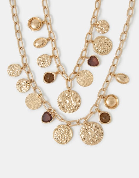 2-Pack Coin Charm Necklaces, , large