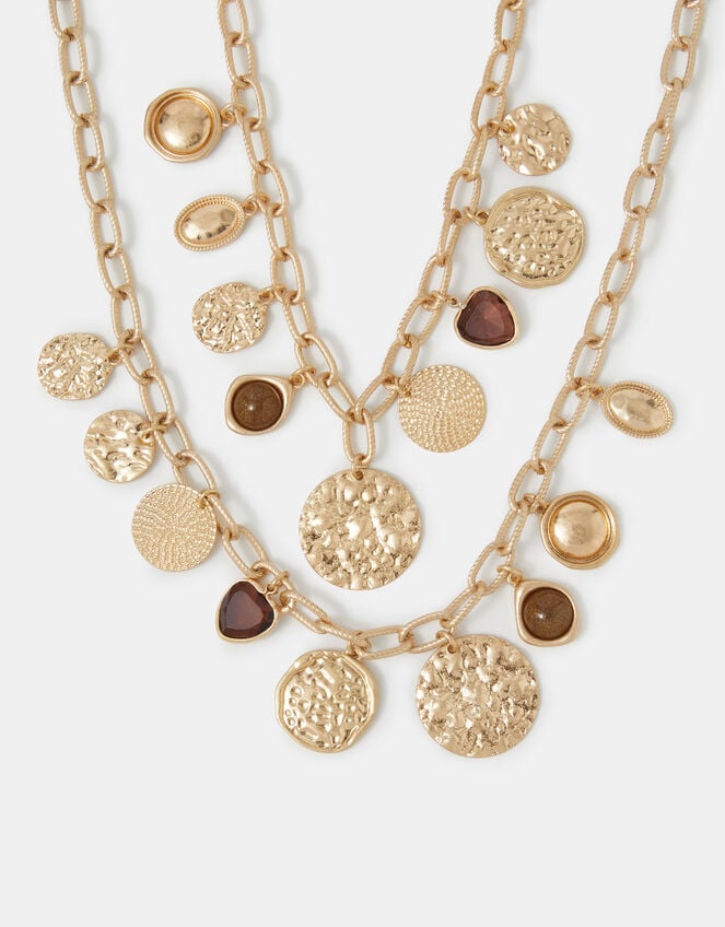 2-Pack Coin Charm Necklaces, , large