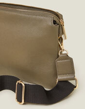 Double Pouch Leather Cross-Body Bag, , large