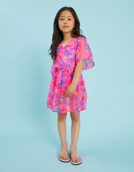 Girls Tie-Dye Kaftan, Multi (BRIGHTS MULTI), large