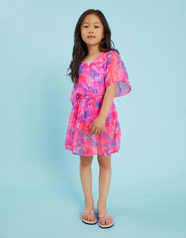 Girls Tie-Dye Kaftan, Multi (BRIGHTS MULTI), large