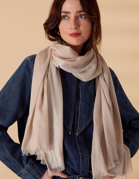 Occasion Scarf Natural, Natural (NATURAL), large