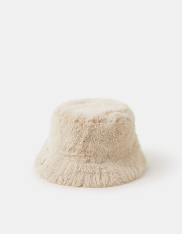 Faux Fur Bucket Hat, , large