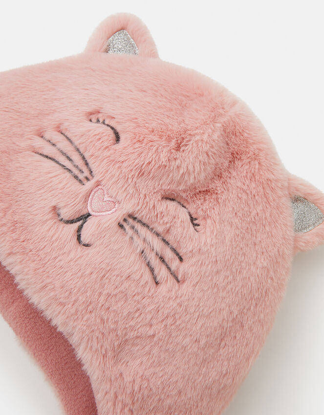Girls Fluffy Faux Fur Cat Chullo Hat, Pink (PINK), large