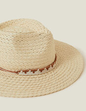 Western Straw Fedora Hat, , large