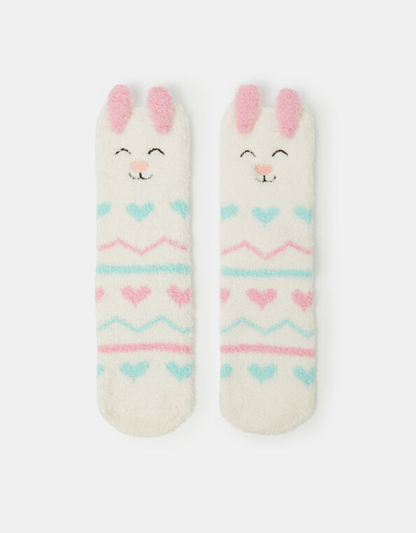 Girls Bunny Bed Socks, Pink (PINK), large