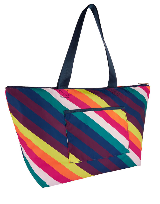 Rainbow Print Shopper Bag, , large