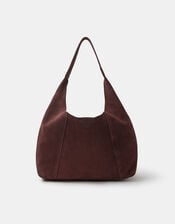 Slouchy Suede Shoulder Bag, , large
