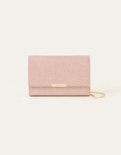 Metallic Box Clutch Bag, , large