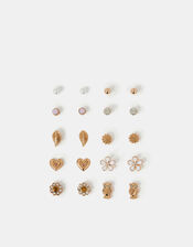 10-Pack Spring Stud Earrings, , large