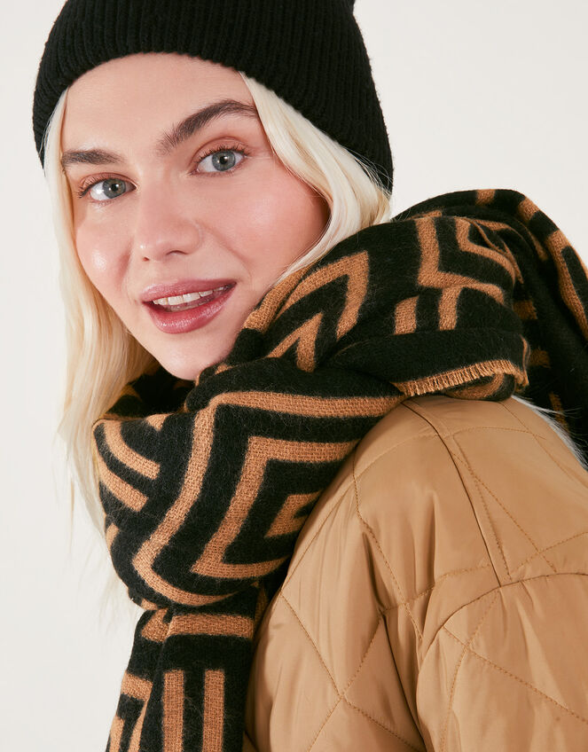 Geometric Print Blanket Scarf Blanket scarves Accessorize UK