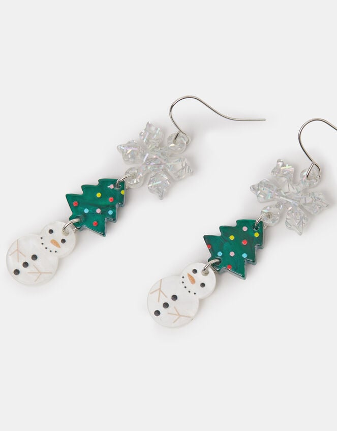 Christmas Triple Drop Earrings, , large