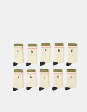 Initial Socks, Multi (BRIGHTS MULTI), large