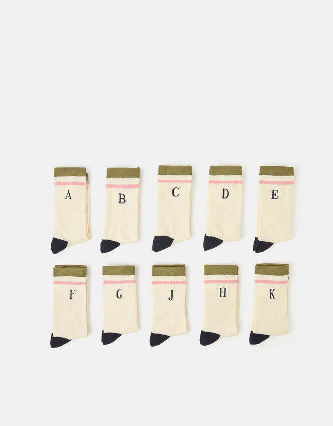 Initial Socks, Multi (BRIGHTS MULTI), large