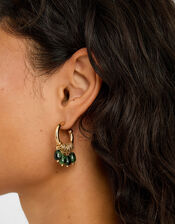 Mini Beaded Hoop Earrings, , large