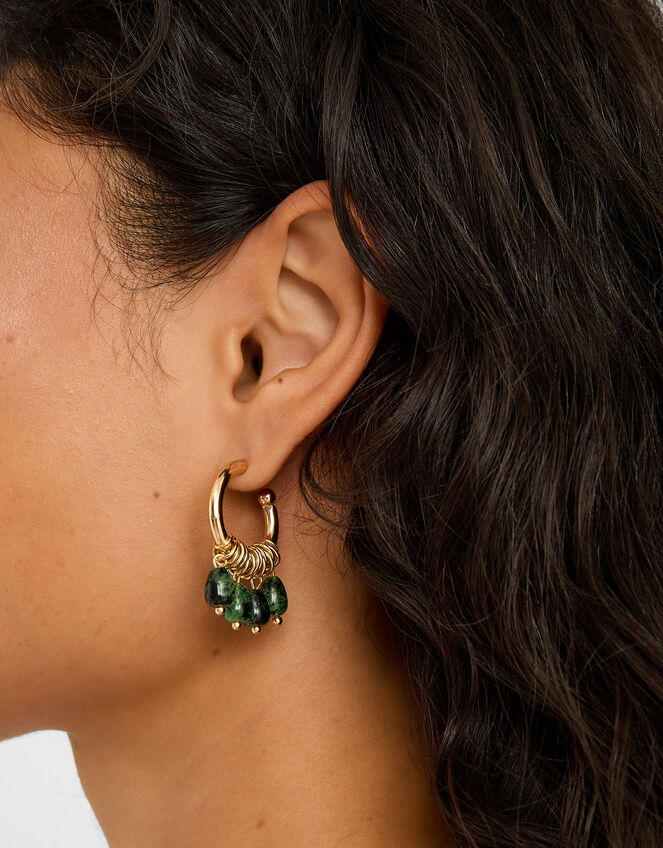 Mini Beaded Hoop Earrings, , large