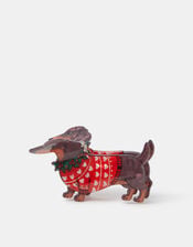 Christmas Sausage Dog Claw Clip, , large