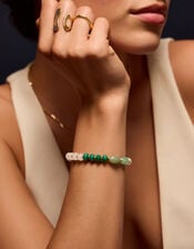 14ct Gold-Plated Aventurine Stone Bracelet, , large
