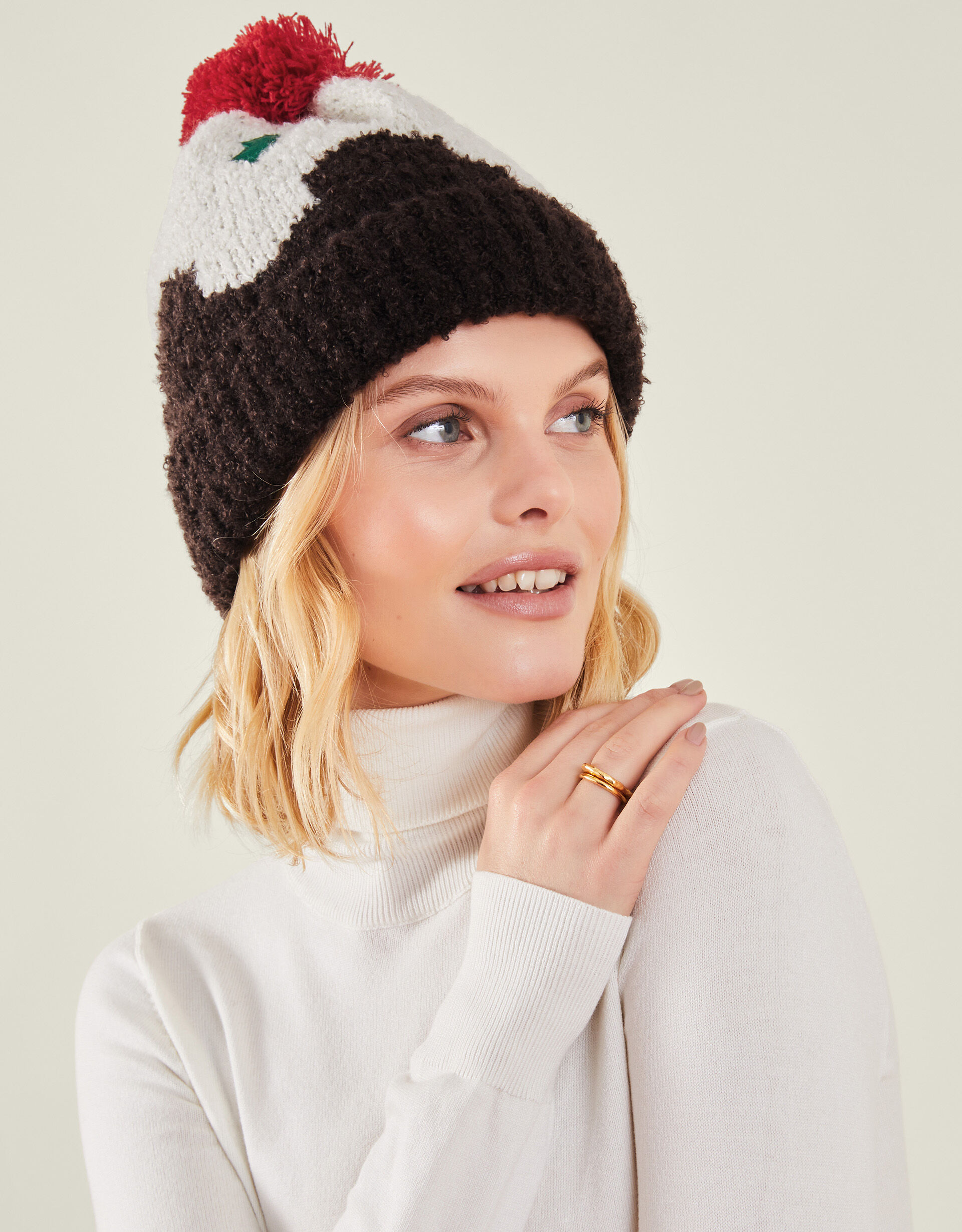 Christmas Pudding Beanie Hat Hats Accessorize Global