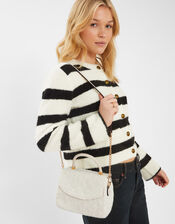 Quilted Boucle Handbag, , large