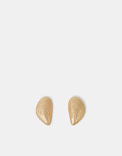 Brushed Seashell Stud Earrings, , large