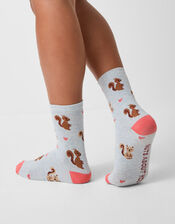 Squirrel Print Socks, , large