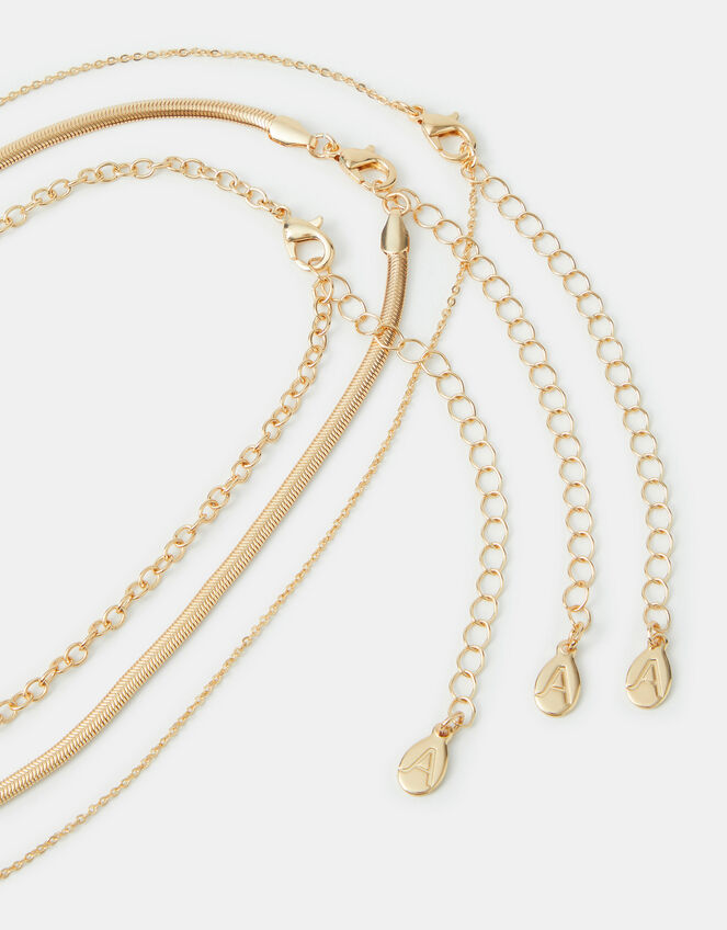 3-Pack Heart Pendant Chain Necklaces, , large