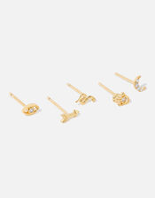 Gold-Plated Talisman Ear Adornment Set, , large