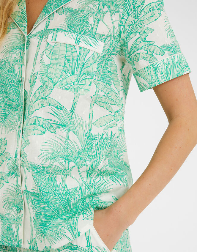 Palm Print Short Pyjamas Set, Green (GREEN), large