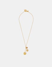 14ct Gold-Plated Lariat Charm Necklace, , large