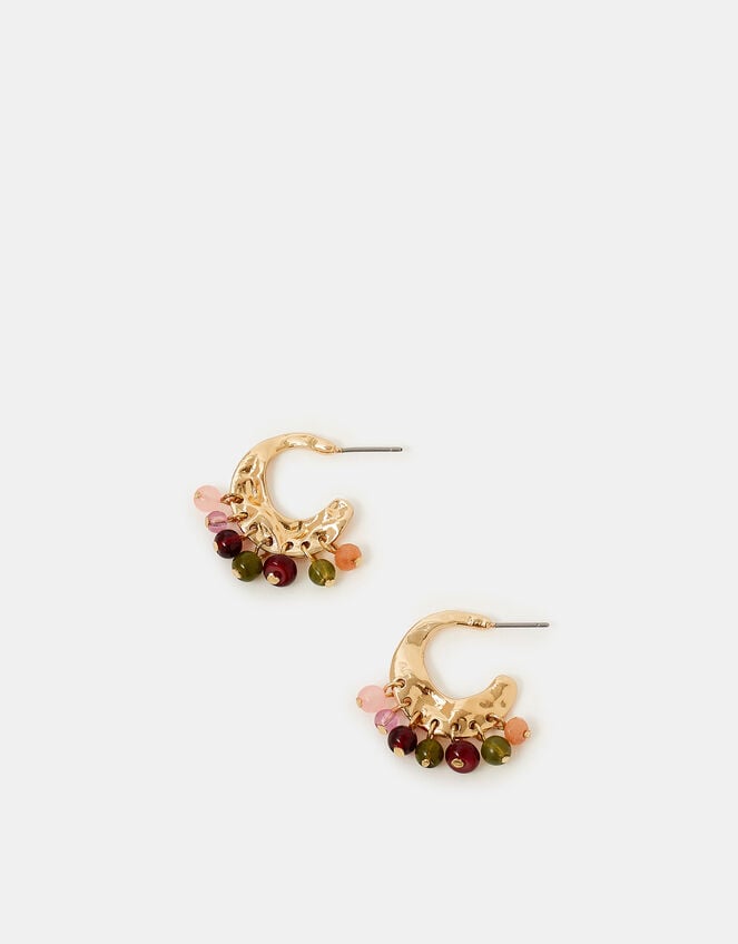 Mini Beaded Hoop Earrings, , large