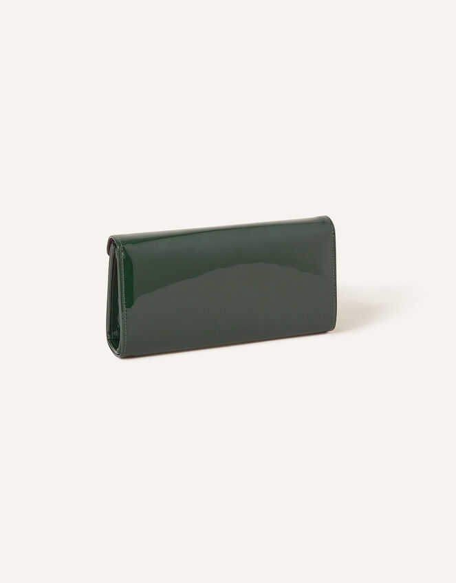 Patent Clutch Bag, Green (GREEN), large