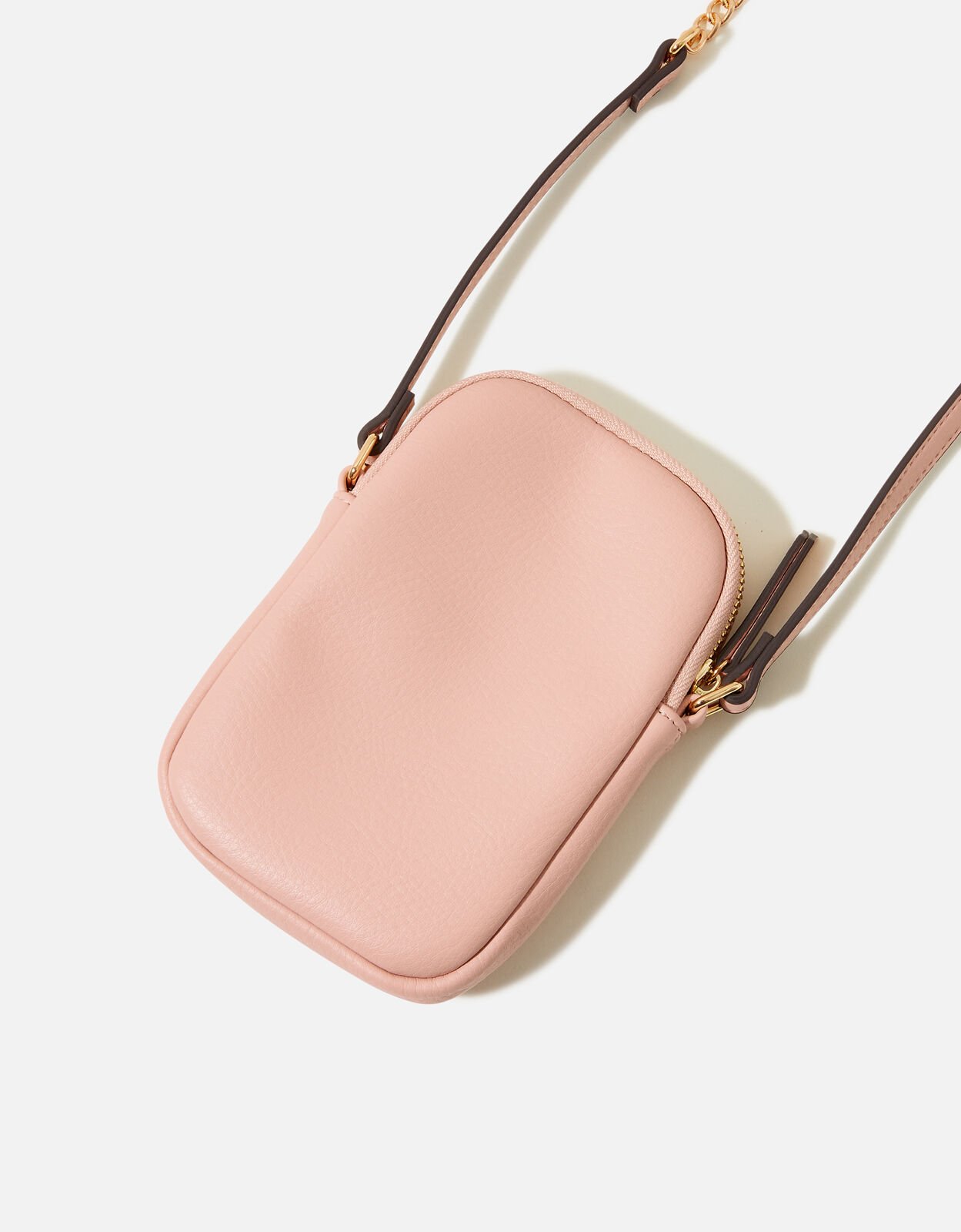 Quilted Phone Cross Body Purse Nude