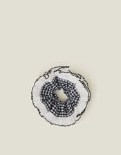 Oversized Gingham Hair Scrunchie, , large