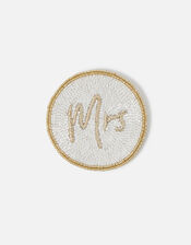 Mrs Hand Beaded Coaster, , large