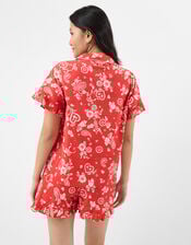 Paisley Print Short Pyjamas Set, Red (RED), large