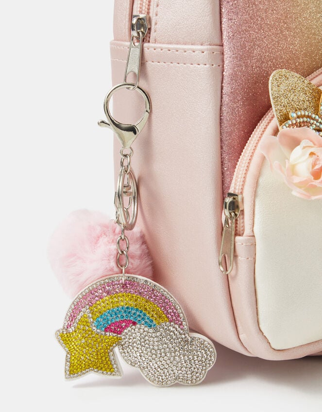 Girls Diamant&eacute; Rainbow Bag Charm, , large