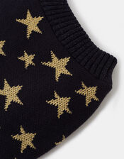 Starry Night Dog Jumper, Blue (NAVY), large