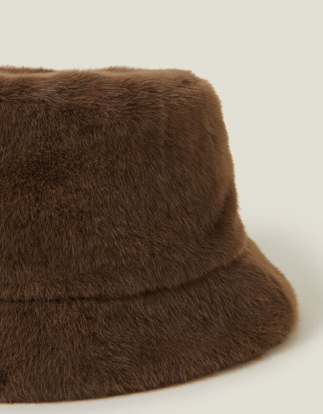 Faux Fur Bucket Hat, , large
