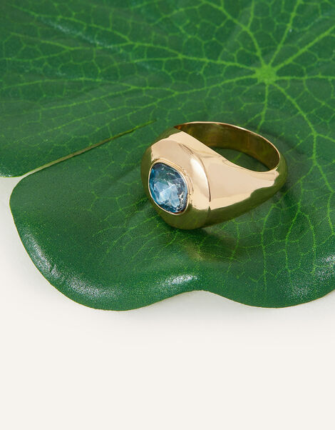 Chunky Gem Ring, Blue (BLUE), large