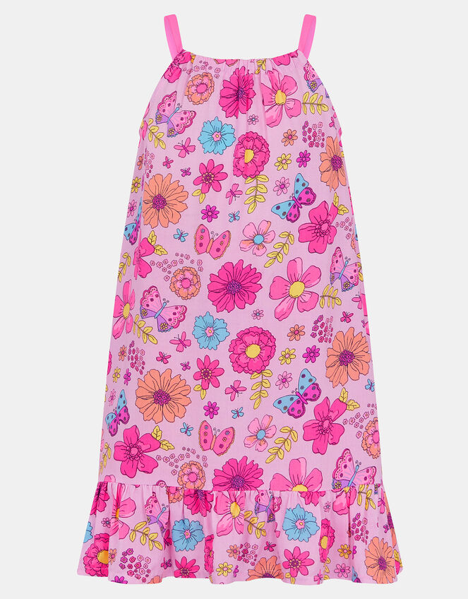 Girls Retro Floral Swing dress, Multi (PASTEL MULTI), large