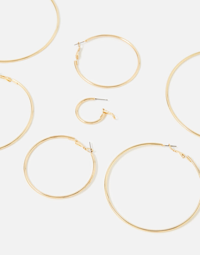 Reconnected Simple Hoop 4 Pack, Gold (GOLD), large